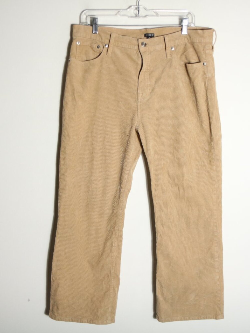 J Crew High Rise Slim Demi Boot Pant Corduroy Women 32 Khaki Brown Ankle Stretch